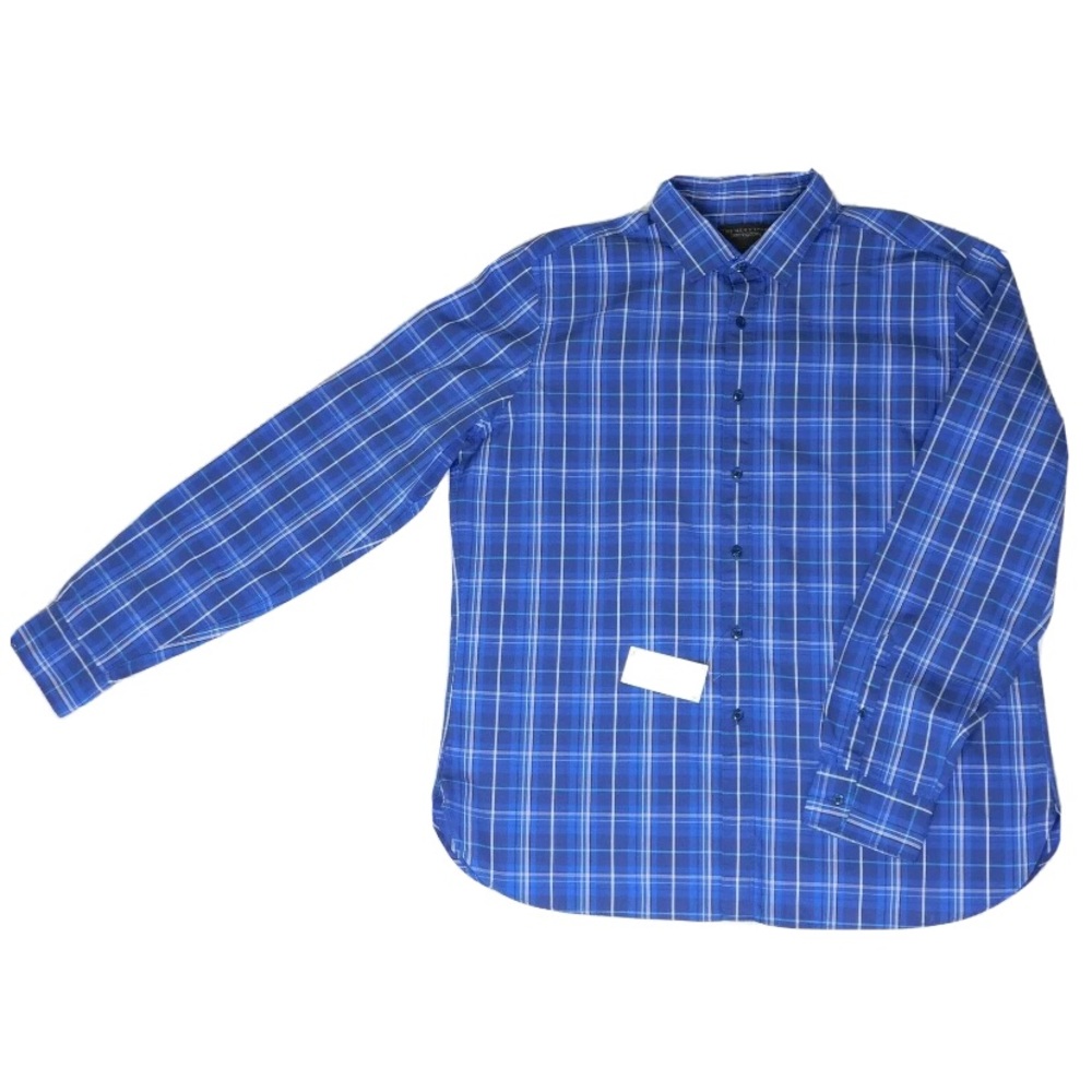 Bloomingdales Plaid Regular Fit Long Sleeve Shirt
